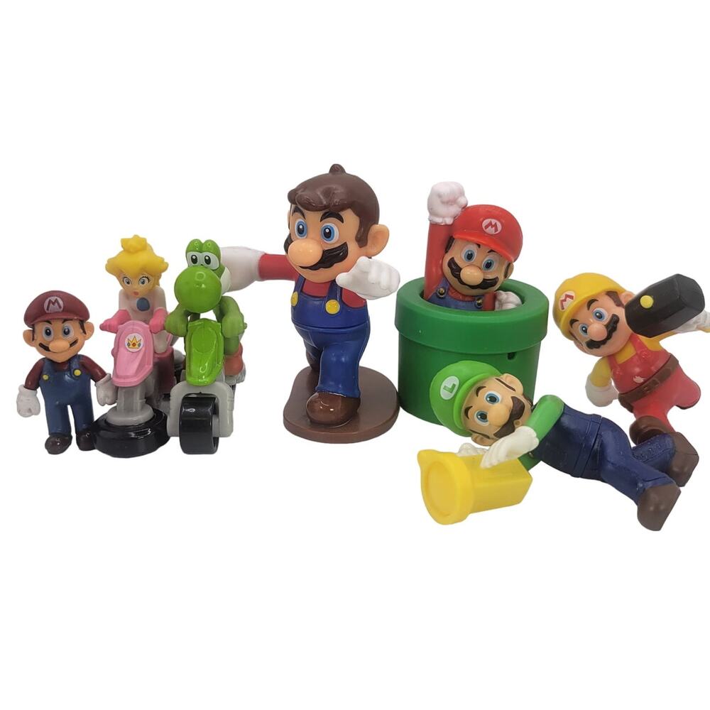 Nintendo Mario Bros - Luigi, Peach, Yoshi, Small Toys or Cake Toppers